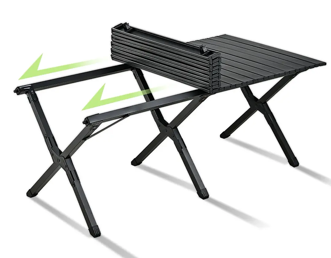 CAMPFESTO Campmaster Black Katlanabilir Kamp Masası 150x70 cm 7