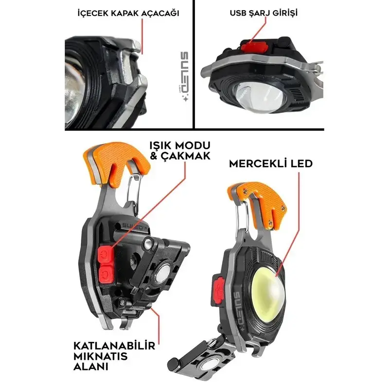 SAFE-KEY Çok Amaçlı Işık “Cebindeki Hayatta Kalma Kiti”  2