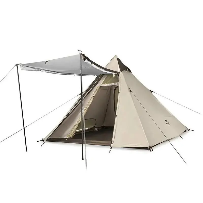 Naturehike Glamping 4 Kişilik Çift Katmanlı Otomatik Kurulum Piramid Çadır 2