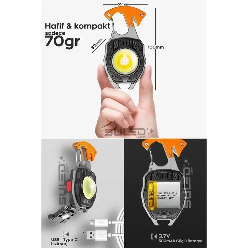 SAFE-KEY Çok Amaçlı Işık “Cebindeki Hayatta Kalma Kiti”  5