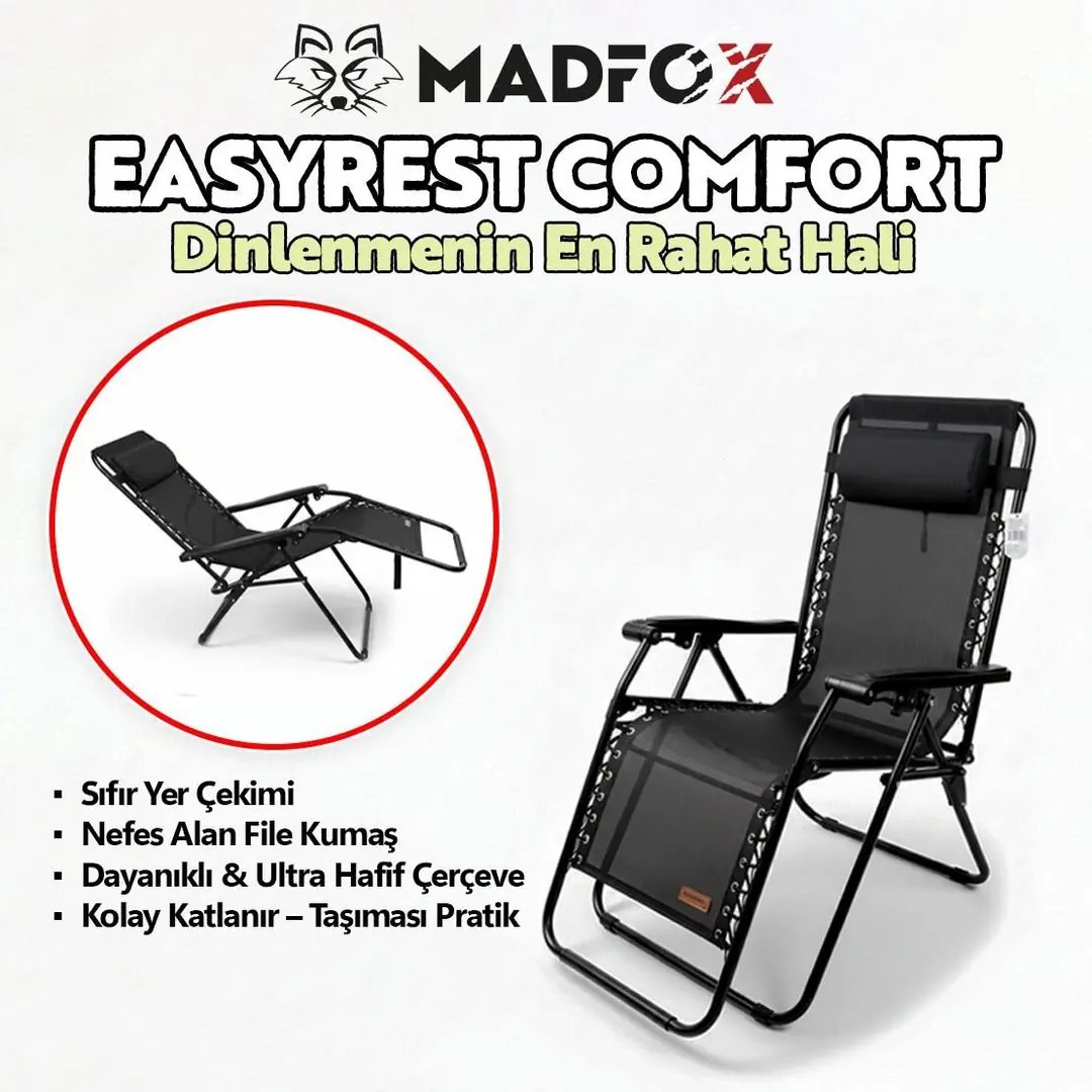 Madfox EasyRest Katlanır Şezlong Sandalye 7
