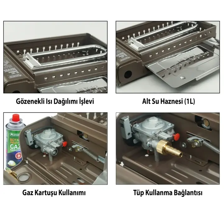 Orcamp Dumansız Izgara Mangal Ocak - Bez Çantalı - Gaz Stop Emniyetli 5