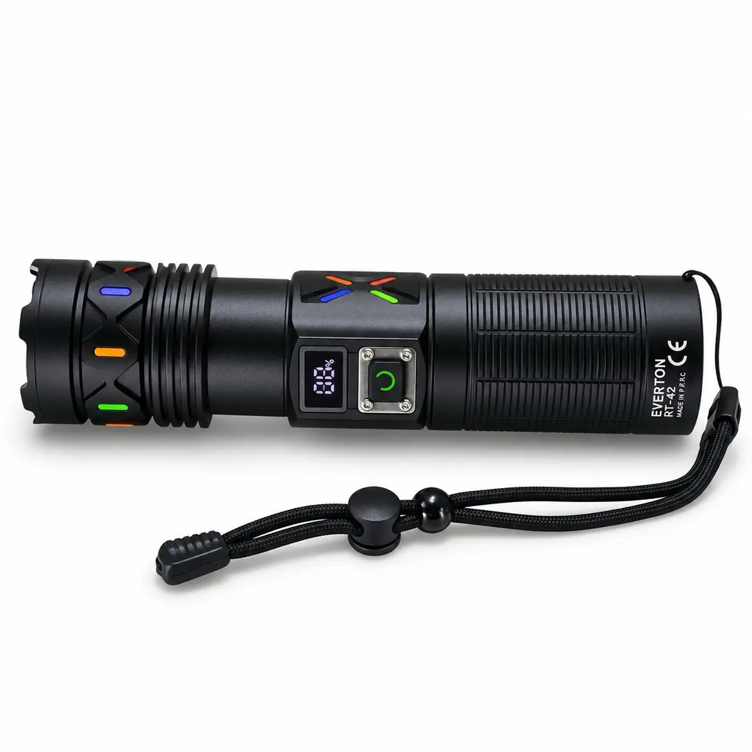 Everton RT-42 50W 5000 Lumen Lazer LED Şarjlı Çok Fonksiyonlu Taktik El Feneri