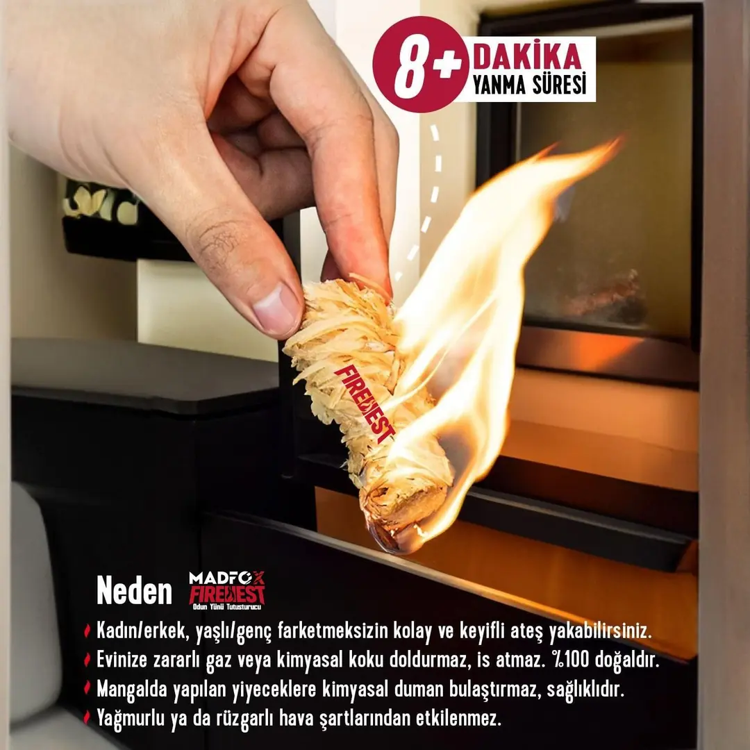 Madfox FireNest Doğal Odun Yünü Tutuşturucu 250 gr 2
