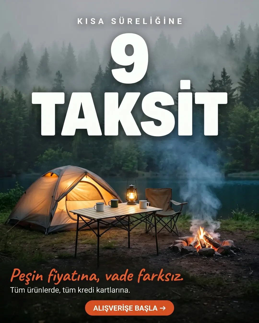 Kısa süreliğine 9 taksit. Peşin fiyatına, vade farksız. Tüm ürünlerde, tüm kredi kartlarına. Alışverişe başla.